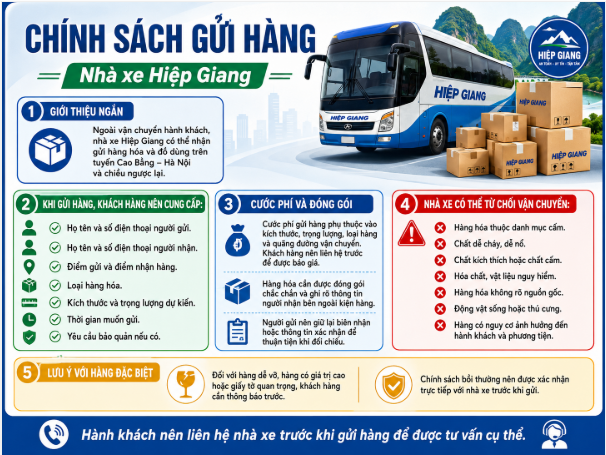 Chính sách gửi hàng nhà xe