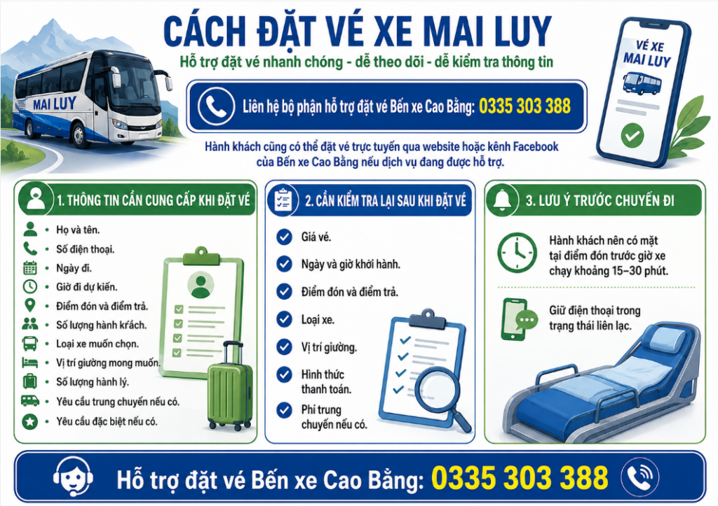 Cách đặt vé xe Mai Luy