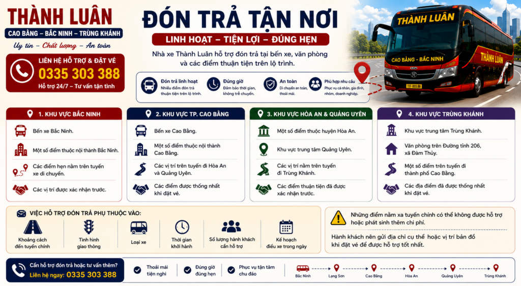 Worked for 1m 20s Ảnh đã tạo: Chính sách gửi hàng Thanh Ly Chỉnh sửa Ảnh đã tạo: Điểm đón nhà xe Thanh Ly Chỉnh sửa Ảnh đã tạo: Điểm Đón Và Lộ Trình Khánh Hoàn Chỉnh sửa Ảnh đã tạo: Chính sách đặt vé và hoàn vé xe Khánh Hoàn Chỉnh sửa Ảnh đã được thiết kế theo dạng infographic hai cột, làm rõ cách đặt vé và chính sách đổi, hoàn vé của nhà xe Khánh Hoàn. Bạn có muốn thêm logo BenXeCaoBang.vn ở cuối ảnh không? Ảnh đã tạo: Chính sách gửi hàng Nhà xe Khánh Hoàn Chỉnh sửa Ảnh infographic đã trình bày rõ chính sách gửi hàng của nhà xe Khánh Hoàn, gồm thông tin cần cung cấp, cước phí, hàng bị từ chối và lưu ý với hàng đặc biệt. Bạn có muốn thêm logo BenXeCaoBang.vn ở chân ảnh không? Ảnh đã tạo: Đón trả tận nơi – Hiệp Giang Chỉnh sửa Ảnh đã tạo: Chính sách gửi hàng Hiệp Giang Chỉnh sửa Ảnh đã tạo: Điểm đón xe Hiệp Giang: Hà Nội – Cao Bằng Chỉnh sửa Ảnh đã tạo: Đón Trả Tận Nơi – Kim Dung Limousine Chỉnh sửa Ảnh đã tạo: Hướng dẫn đặt vé xe Kim Dung投注技巧 Chỉnh sửa Ảnh đã trình bày rõ các bước đặt vé xe Kim Dung, thông tin cần cung cấp và những mục hành khách nên kiểm tra trước chuyến đi. Bạn có muốn thêm logo BenXeCaoBang.vn ở góc dưới ảnh không? Ảnh đã tạo: Chính sách đổi vé và hoàn vé Kim Dung Chỉnh sửa Ảnh đã trình bày rõ chính sách đổi, hủy và hoàn vé của nhà xe Kim Dung, gồm điều kiện áp dụng, các yếu tố ảnh hưởng và hotline hỗ trợ. Bạn có muốn đổi tông màu đỏ sang xanh dương để đồng bộ với các ảnh trước không? Văn bản đã dán (1)(5).txt Tài liệu 9 mục tương tự Ảnh đã tạo: We need answer title in Vietnamese locale, concise <=7 words, sentence case. Need capture infographic. Maybe "Các điểm đón nhà xe 42" exactly main heading, 6 words? Let's count Các1 điểm2 đón3 nhà4 xe5 42 6. Good. Sentence case means first word capitalized rest lower, but Vietnamese text proper names maybe "Các điểm đón nhà xe 42". That is safe and apt. Chỉnh sửa Ảnh đã tạo: We need title in Vietnamese, concise <=7 words. Need encapsulate essence: policy notice for ticket changes/refunds, bus company 42 Cao Bang. Maybe "Chính sách đổi và hoàn vé Nhà xe 42" 8? Let's count: Chính sách(2?) Actually words: Chính sách (2), đổi(3) và(4) hoàn(5) vé(6) Nhà(7) xe(8) 42(9). Too long maybe. "Chính sách đổi hoàn vé Nhà xe 42" words: Chính(1) sách2 đổi3 hoàn4 vé5 Nhà6 xe7 42(8). Need <=7. "Đổi hoàn vé – Nhà xe 42" words: Đổi1 hoàn2 vé3 Nhà4 xe5 42(6). Good. Sentence case. Maybe "Hướng dẫn đổi, hủy và hoàn vé" 6 words but misses bus brand. Better title engaging. "Đổi, hủy và hoàn vé Nhà xe 42" count Đổi1 hủy2 và3 hoàn4 vé5 Nhà6 xe7 42=8. So use "Đổi hoàn vé – Nhà xe 42" 6. Could include Cao Bằng? "Đổi hoàn vé Nhà xe Cao Bằng" 6 maybe. But 42 is brand. Let's use "Đổi hoàn vé – Nhà xe 42". Chỉnh sửa Ảnh đã tóm tắt rõ chính sách đổi, hủy và hoàn vé của nhà xe 42, kèm hotline, các yếu tố ảnh hưởng và lưu ý quan trọng. Bạn có muốn đổi tông đỏ–xanh sang xanh dương đồng bộ với ảnh điểm đón không? Ảnh đã tạo: Hướng Dẫn Đặt Vé Xe 42 Cao Bằng Chỉnh sửa Ảnh đã trình bày rõ cách đặt vé xe 42, thông tin cần cung cấp, nội dung cần kiểm tra và lưu ý đến điểm đón trước 15–30 phút. Ảnh đã tạo: Chính sách gửi hàng Hiệp Giang Chỉnh sửa Ảnh đã tạo: Chính sách đổi và hoàn vé Hiệp Giang Chỉnh sửa Ảnh đã trình bày rõ chính sách đổi, hủy và hoàn vé của nhà xe Hiệp Giang, gồm các yếu tố ảnh hưởng, trường hợp áp dụng và hotline hỗ trợ. Bạn có muốn thêm logo BenXeCaoBang.vn ở góc dưới không? Ảnh đã tạo: We need Vietnamese title, <=7 words, sentence case. Need encapsulate shuttle/bus infographic, maybe "Đón trả tận nơi cùng Hạnh Thuyên" which is 6 words? Đón1 trả2 tận3 nơi4 cùng5 Hạnh6 Thuyên7. Good. Sentence case. Ensure not all caps. Chỉnh sửa Đã xử lý trong 58s Ảnh đã tạo: We need title in Vietnamese, sentence case, <=7 words, summarize infographic ticket change/refund policy Hạnh Thuyên. Maybe "Chính sách đổi và hoàn vé Hạnh Thuyên" 6 words? Count: Chính sách(2) đổi(3) và(4) hoàn(5) vé(6) Hạnh(7) Thuyên(8) actually 8. Need <=7. "Chính sách đổi hoàn vé Hạnh Thuyên" count Chính(1) sách2 đổi3 hoàn4 vé5 Hạnh6 Thuyên7. Good. Sentence case capitalization first only maybe proper names. Title without quotes. Chỉnh sửa Ảnh đã tóm tắt rõ chính sách đổi, hủy và hoàn vé của nhà xe Hạnh Thuyên, kèm các yếu tố ảnh hưởng, quy trình xử lý và thông tin liên hệ. Bạn có muốn đổi màu tiêu đề đỏ sang xanh để đồng bộ hơn với các ảnh trước không? Đã xử lý trong 1m 0s Ảnh đã tạo: Bản đồ chính sách đổi và hoàn vé Hạnh Thuyên Chỉnh sửa Ảnh đã được chỉnh để chỉ giữ hotline hỗ trợ của Bến xe Cao Bằng: 0335 303 388. Đã xử lý trong 1m 34s Ảnh đã tạo: Hướng dẫn đặt vé xe Hạnh Thuyên Chỉnh sửa Ảnh đã trình bày rõ cách đặt vé xe Hạnh Thuyên, số hỗ trợ của Bến xe Cao Bằng, thông tin cần cung cấp và các bước kiểm tra sau khi đặt vé. Ảnh đã tạo: Đón trả tận nơi cùng Hạnh Thuyên Chỉnh sửa Ảnh đã tạo: Vietnamischer Versandservice infografik Chỉnh sửa Ảnh đã tóm tắt rõ chính sách gửi hàng của nhà xe Hạnh Thuyên, gồm cước phí tham khảo, thông tin cần cung cấp, quy định đóng gói và hotline hỗ trợ. Bạn có muốn giữ tông xanh–đỏ này cho các ảnh Hạnh Thuyên tiếp theo không? Ảnh đã tạo: Đặt vé xe Mai Luy dễ dàng Chỉnh sửa Ảnh đã tạo: Điểm đón Mai Luy và lộ trình xe bus Chỉnh sửa Ảnh đã tổng hợp rõ các điểm đón của nhà xe Mai Luy, lộ trình tham khảo và các lưu ý trước chuyến đi. Bạn có muốn đổi màu xe sang xanh trắng để đồng bộ với các ảnh Mai Luy trước không? Ảnh đã tạo: Chính sách đổi và hoàn vé Mai Luy Chỉnh sửa Ảnh đã tóm tắt rõ chính sách đổi, hủy và hoàn vé của nhà xe Mai Luy, kèm các yếu tố ảnh hưởng, quy trình xử lý và thông tin liên hệ. Bạn muốn chỉ giữ hotline Bến xe Cao Bằng 0335 303 388 trên ảnh không? Ảnh đã tạo: Mai Luy: Chính sách đổi và hoàn vé Chỉnh sửa Ảnh đã tạo: Chính sách gửi hàng Mai Luy Chỉnh sửa Ảnh đã tạo: Chính sách gửi hàng Mai Luy Ảnh đã tạo: Chính sách gửi hàng Mai Luy Ảnh đã tạo: Chính sách gửi hàng Mai Luy Ảnh đã tạo: Chính sách gửi hàng Mai Luy Ảnh đã tạo: Chính sách gửi hàng Mai Luy Ảnh đã tạo: Chính sách gửi hàng Mai Luy Ảnh đã tạo: Chính sách đổi và hoàn vé xe bus Chỉnh sửa Ảnh đã tổng hợp rõ chính sách đổi, hủy và hoàn vé của nhà xe Lương Sùng, kèm hotline hỗ trợ Bến xe Cao Bằng 0335 303 388. Ảnh đã tạo: Tranh infographic chính sách đổi và hoàn vé Lương Sùng Chỉnh sửa Đã bỏ toàn bộ chữ “Ngọc Lan”, chỉ giữ tên nhà xe Lương Sùng và hotline Bến xe Cao Bằng 0335 303 388. Ảnh đã tạo: Điểm đón Lương Sùng: Cao Bằng – Hà Nội Chỉnh sửa Ảnh đã tổng hợp các điểm đón của nhà xe Lương Sùng tại Hà Nội và Cao Bằng, kèm lộ trình tham khảo, lưu ý trước chuyến đi và hotline hỗ trợ 0335 303 388. Worked for 1m 12s Ảnh đã tạo: Đặt Vé Xe Lương Sùng Dễ Dàng Chỉnh sửa Ảnh đã tạo: Chính sách gửi hàng Lương Sùng Chỉnh sửa Ảnh đã tổng hợp chính sách gửi hàng của nhà xe Lương Sùng theo dạng ngang, gồm cước phí tham khảo, thông tin cần cung cấp, hàng bị từ chối và hotline 0335 303 388. Bạn có muốn đổi xe sang tông xanh–trắng để đồng bộ với các ảnh trước không? Ảnh đã tạo: Thông tin tuyến xe Tám Nghĩa Cao Bằng – Hà Nội Chỉnh sửa Ảnh đã tổng hợp các điểm đón của nhà xe Tám Nghĩa tại Hà Nội và Cao Bằng, kèm lộ trình tham khảo và chỉ giữ hotline Bến xe Cao Bằng 0335 303 388. Ảnh đã tạo: Chính sách đổi vé, hoàn vé Tám Nghĩa Chỉnh sửa Ảnh đã trình bày đầy đủ chính sách đổi, hủy và hoàn vé của nhà xe Tám Nghĩa, đồng thời chỉ giữ hotline Bến xe Cao Bằng 0335 303 388. Ảnh đã tạo: Bus Tám Nghĩa: Hướng Dẫn Đặt Vé Chỉnh sửa Ảnh đã trình bày rõ cách đặt vé xe Tám Nghĩa, thông tin cần cung cấp, nội dung cần kiểm tra và hotline Bến xe Cao Bằng 0335 303 388. Ảnh đã tạo: Áp phích chính sách gửi hàng Tám Nghĩa Chỉnh sửa Ảnh đã tổng hợp chính sách gửi hàng của nhà xe Tám Nghĩa, gồm cước phí, thông tin cần cung cấp, hàng bị từ chối và hotline Bến xe Cao Bằng 0335 303 388. Worked for 1m 29s Ảnh đã tạo: Điểm đón nhà xe Khương Duy Chỉnh sửa Ảnh đã tạo: Produce a succinct title for the image described above. Chỉnh sửa Ảnh đã trình bày rõ chính sách đổi, hủy và hoàn vé của nhà xe Khương Duy, kèm các yếu tố ảnh hưởng và hotline Bến xe Cao Bằng 0335 303 388. Ảnh đã tạo: Hướng dẫn đặt vé xe Khương Duy Chỉnh sửa Ảnh đã trình bày rõ cách đặt vé xe Khương Duy, thông tin cần cung cấp, nội dung cần kiểm tra và hotline Bến xe Cao Bằng 0335 303 388. Ảnh đã tạo: Ship Smart with Khương Duy Chỉnh sửa Ảnh ngang đã tổng hợp chính sách gửi hàng của nhà xe Khương Duy, gồm yếu tố tính cước, thông tin cần cung cấp, quy định đóng gói, hàng bị từ chối và hotline Bến xe Cao Bằng 0335 303 388. Worked for 1m 17s Ảnh đã tạo: Xe Minh Huy: Các điểm đón hành khách Chỉnh sửa Ảnh đã tạo: Policy Đổi Vé & Hoàn Vé MINH HUY Chỉnh sửa Ảnh ngang đã tóm tắt rõ chính sách đổi, hủy và hoàn vé của nhà xe Minh Huy, kèm hotline Bến xe Cao Bằng 0335 303 388. Ảnh đã tạo: Infographic hướng dẫn đặt vé xe Minh Huy Chỉnh sửa Ảnh ngang đã trình bày rõ cách đặt vé xe Minh Huy, thông tin cần cung cấp, nội dung cần kiểm tra và hotline Bến xe Cao Bằng 0335 303 388. Ảnh đã tạo: Hướng Dẫn Gửi Hàng Minh Huy Chỉnh sửa Ảnh ngang đã tổng hợp rõ chính sách gửi hàng của nhà xe Minh Huy, gồm yếu tố tính cước, thông tin cần cung cấp, hàng bị từ chối, quy định đóng gói và hotline Bến xe Cao Bằng 0335 303 388. Ảnh đã tạo: Điểm Đón Xe Gia Bảo Cao Bằng–Bắc Ninh Chỉnh sửa Ảnh đã tạo: Chính sách đổi và hoàn vé Gia Bảo Chỉnh sửa Ảnh ngang đã trình bày rõ chính sách đổi, hủy và hoàn vé của nhà xe Gia Bảo, kèm hotline hỗ trợ Bến xe Cao Bằng 0335 303 388. Ảnh đã tạo: Đặt Vé Xe Gia Bảo Dễ Dàng Chỉnh sửa Ảnh ngang đã trình bày rõ cách đặt vé xe Gia Bảo, thông tin cần cung cấp, nội dung cần kiểm tra và hotline Bến xe Cao Bằng 0335 303 388. Ảnh đã tạo: Chính sách gửi hàng Gia Bảo Chỉnh sửa Ảnh ngang đã trình bày rõ chính sách gửi hàng của nhà xe Gia Bảo, gồm yếu tố tính cước, thông tin cần cung cấp, hàng bị từ chối và hotline Bến xe Cao Bằng 0335 303 388. Ảnh đã tạo: Việt ngữ biên tập: Chính sách đổi vé, hủy vé và hoàn tiền của Thành Luân Chỉnh sửa Ảnh đã tạo: Việt ngữ biên tập: Chính sách đổi vé, hủy vé và hoàn tiền của Thành Luân Ảnh đã tạo: Việt ngữ biên tập: Chính sách đổi vé, hủy vé và hoàn tiền của Thành Luân Ảnh đã tạo: Việt ngữ biên tập: Chính sách đổi vé, hủy vé và hoàn tiền của Thành Luân Ảnh đã tạo: Chính sách đổi vé và hoàn vé Thành Luân Ảnh đã tạo: Chính sách đổi vé và hoàn vé Thành Luân Ảnh đã tạo: Chính sách đổi vé và hoàn vé Thành Luân Ảnh đã tạo: Hướng dẫn đặt vé xe Thành Luân Chỉnh sửa Ảnh ngang đã trình bày rõ cách đặt vé xe Thành Luân, thông tin cần cung cấp, nội dung cần kiểm tra và hotline Bến xe Cao Bằng 0335 303 388. Chính sách gửi hàng Trong trường hợp nhà xe nhận gửi hàng trên tuyến Bắc Ninh – Cao Bằng – Trùng Khánh, cước phí có thể phụ thuộc vào: Loại hàng hóa. Kích thước kiện hàng. Trọng lượng. Số lượng hàng. Điểm gửi và điểm nhận. Yêu cầu bảo quản. Thời gian giao nhận. Chi phí đóng gói và bảo vệ hàng. Khách hàng nên liên hệ trước để được báo giá và xác nhận nhà xe có nhận loại hàng đó hay không. Thông tin cần cung cấp khi gửi hàng Khách hàng nên cung cấp: Họ tên và số điện thoại người gửi. Họ tên và số điện thoại người nhận. Điểm gửi và điểm nhận hàng. Loại hàng hóa. Kích thước và trọng lượng dự kiến. Thời gian muốn gửi. Yêu cầu bảo quản nếu có. Hàng hóa cần được đóng gói chắc chắn, ghi rõ thông tin người nhận bên ngoài kiện hàng và giữ lại biên nhận hoặc thông tin xác nhận. Nhà xe có thể từ chối vận chuyển: Hàng hóa thuộc danh mục cấm. Chất dễ cháy, dễ nổ. Chất kích thích hoặc chất cấm. Hóa chất và vật liệu nguy hiểm. Hàng hóa không rõ nguồn gốc. Động vật sống chưa được chấp thuận. Hàng có nguy cơ ảnh hưởng đến hành khách và phương tiện. Đối với hàng dễ vỡ, hàng có giá trị cao hoặc giấy tờ quan trọng, khách hàng cần thông báo trước. Chính sách bồi thường nếu xảy ra thất lạc hoặc hư hỏng cần được xác nhận trực tiếp trước khi gửi. Ảnh đã tạo: Chính sách gửi hàng Thành Luân Chỉnh sửa Ảnh ngang đã tổng hợp chính sách gửi hàng của nhà xe Thành Luân, gồm yếu tố tính cước, thông tin cần cung cấp, hàng bị từ chối và hotline 0335 303 388. Đón trả tận nơi Nhà xe Thành Luân có thể hỗ trợ đón trả tại bến xe, văn phòng và một số điểm thuận tiện trên lộ trình. Khu vực Bắc Ninh Nhà xe có thể hỗ trợ tại: Bến xe Bắc Ninh. Một số điểm thuộc nội thành Bắc Ninh. Các điểm hẹn nằm trên tuyến xe di chuyển. Các vị trí được xác nhận trước. Khu vực thành phố Cao Bằng Các điểm đón trả có thể gồm: Bến xe Cao Bằng. Một số điểm thuộc nội thành Cao Bằng. Các vị trí trên tuyến đi Hòa An và Quảng Uyên. Các điểm được thống nhất khi đặt vé. Khu vực Hòa An và Quảng Uyên Tùy theo từng chuyến, xe có thể hỗ trợ tại: Một số điểm thuộc huyện Hòa An. Khu vực trung tâm Quảng Uyên. Các vị trí nằm trên tuyến đi Trùng Khánh. Các điểm thuận tiện đã được xác nhận trước. Khu vực Trùng Khánh Nhà xe có thể đón trả tại: Khu vực trung tâm Trùng Khánh. Văn phòng trên Đường tỉnh 206, xã Đàm Thủy. Một số điểm trên tuyến đi thành phố Cao Bằng. Các địa điểm đã được thống nhất khi đặt vé. Việc hỗ trợ đón trả phụ thuộc vào: Khoảng cách đến tuyến chính. Tình hình giao thông. Loại xe. Thời gian khởi hành. Số lượng hành khách cần hỗ trợ. Kế hoạch điều xe trong ngày. Những điểm nằm xa tuyến chính có thể không được hỗ trợ hoặc phát sinh thêm chi phí. Hành khách nên gửi địa chỉ cụ thể hoặc vị trí bản đồ khi đặt vé. Ảnh đã tạo: Xe khách Thành Luân đón trả tận nơi Chỉnh sửa Ảnh ngang đã trình bày rõ dịch vụ đón trả tận nơi của nhà xe Thành Luân theo từng khu vực, kèm điều kiện hỗ trợ và hotline 0335 303 388. Xe khách Thành Luân đón trả tận nơi